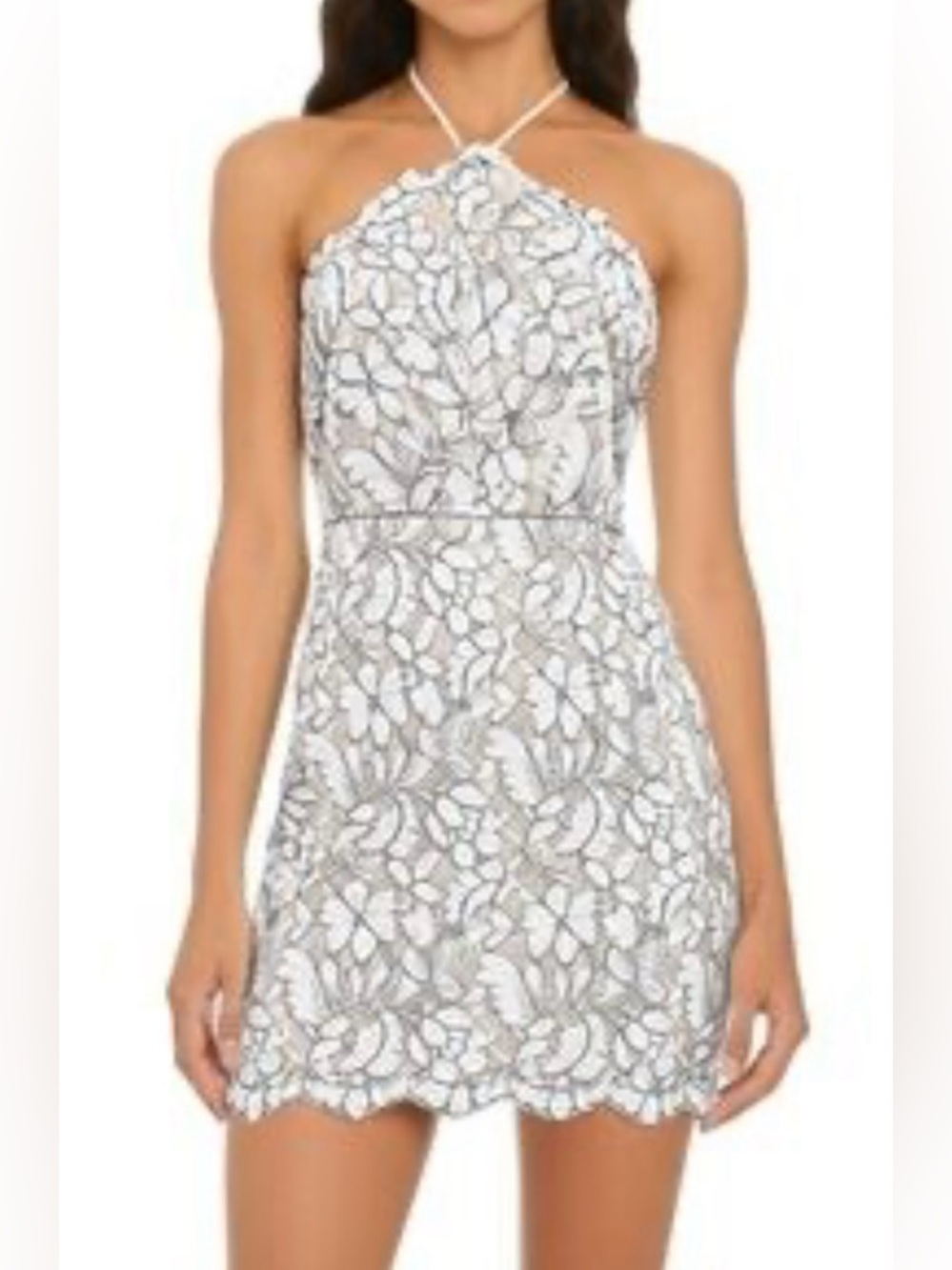 Lulus White Lace Halter Mini Dress